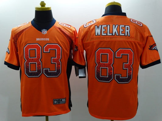 Men's Denver Broncos Wes Welker #83 Orange Game Jersey1