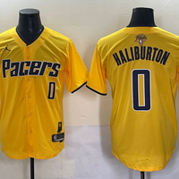 Men's Indiana Pacers Tyrese Haliburton #0 Yellow Replica Player Jersey