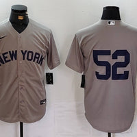 Men's New York Yankees CC Sabathia #52 Gray Replica Player Jersey1
