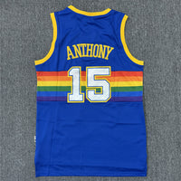 Men's Denver Nuggets Carmelo Anthony #15 Royal Hardwood Classics Swingman Jersey1