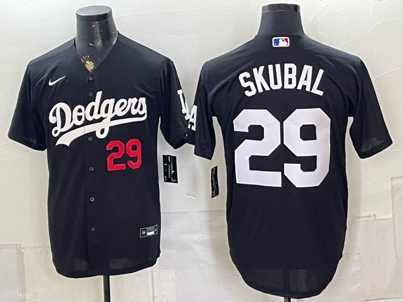 Men's Los Angeles Dodgers Tarik Skubal #29 Black Limited Player Jersey