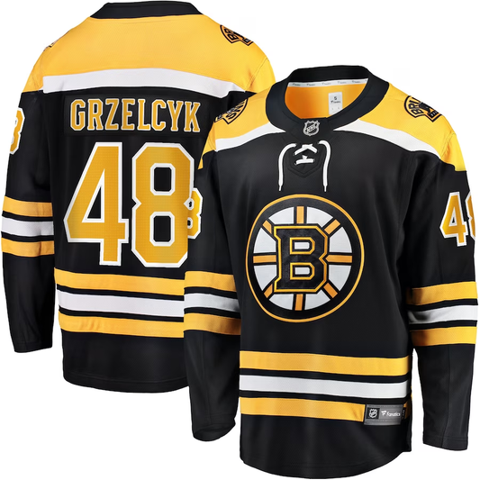 Men's Boston Bruins Matt Grzelcyk #48 Black Player Game Jersey1