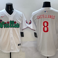 Men's Philadelphia Phillies Nick Castellanos #8 White Game Jersey1