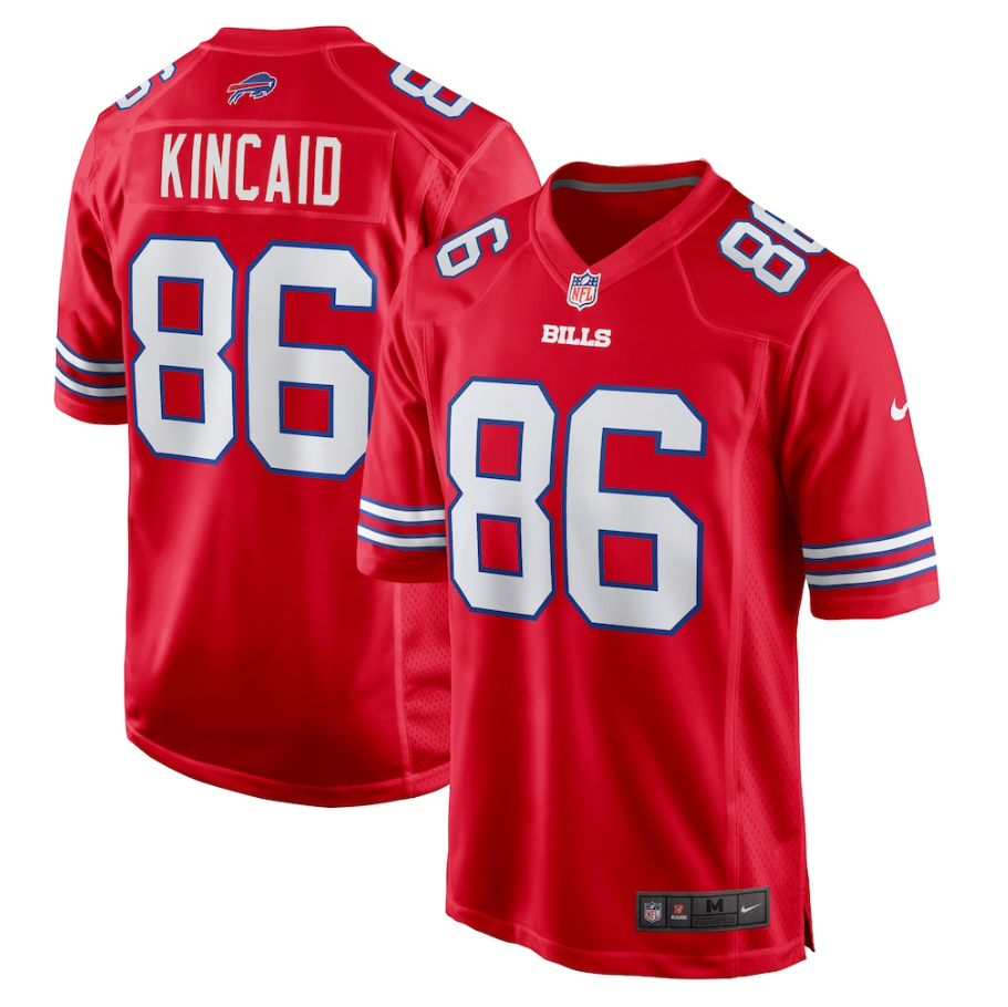 Men's Buffalo Bills Dalton Kincaid #86 Red Game Jersey