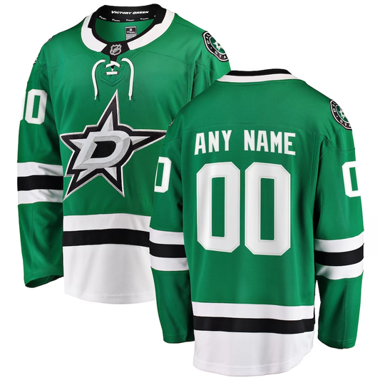 Men's Dallas Stars Green Home Breakaway Custom Jersey1