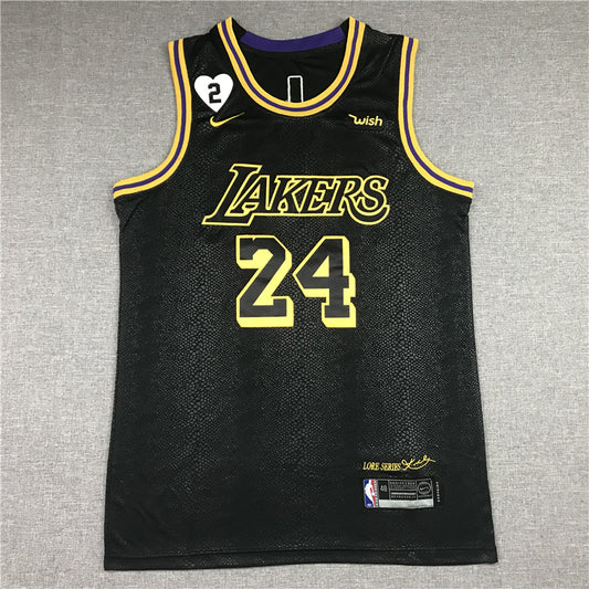 Men's Black mamba Los Angeles Lakers Kobe Bryant #24 Jersey1 peach heart