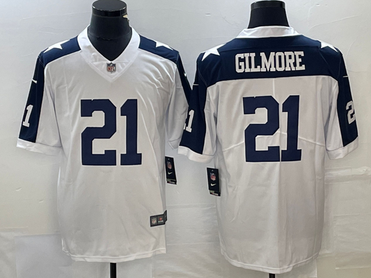 Men's Dallas Cowboys Stephon Gilmore #21 White Game Jersey1