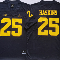 Men's Michigan Wolverines Hassan Haskins #25  Navy  Alumni Player Game Jersey