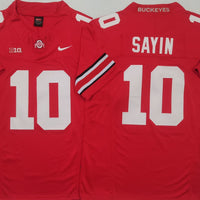 Men's Ohio State Buckeyes Julian Sayin #10 Red Player Game Jersey