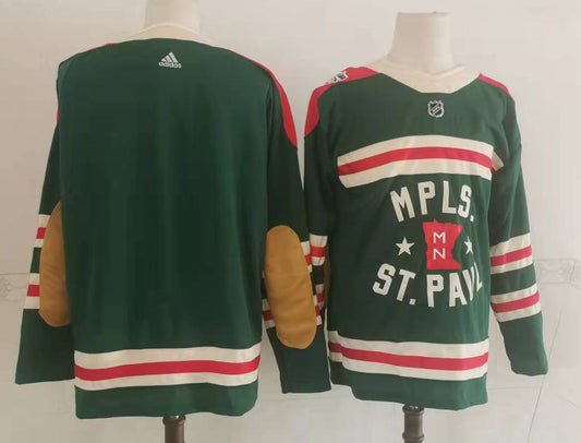 Men's Minnesota Wild Green Blank Jersey1