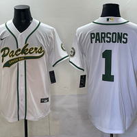 Men's Green Bay Packers Micah Parsons #1 White Game Jersey