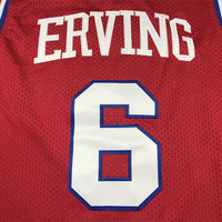 Men's Philadelphia 76ers Julius Erving #6 Red Hardwood Classics Swingman Jersey1