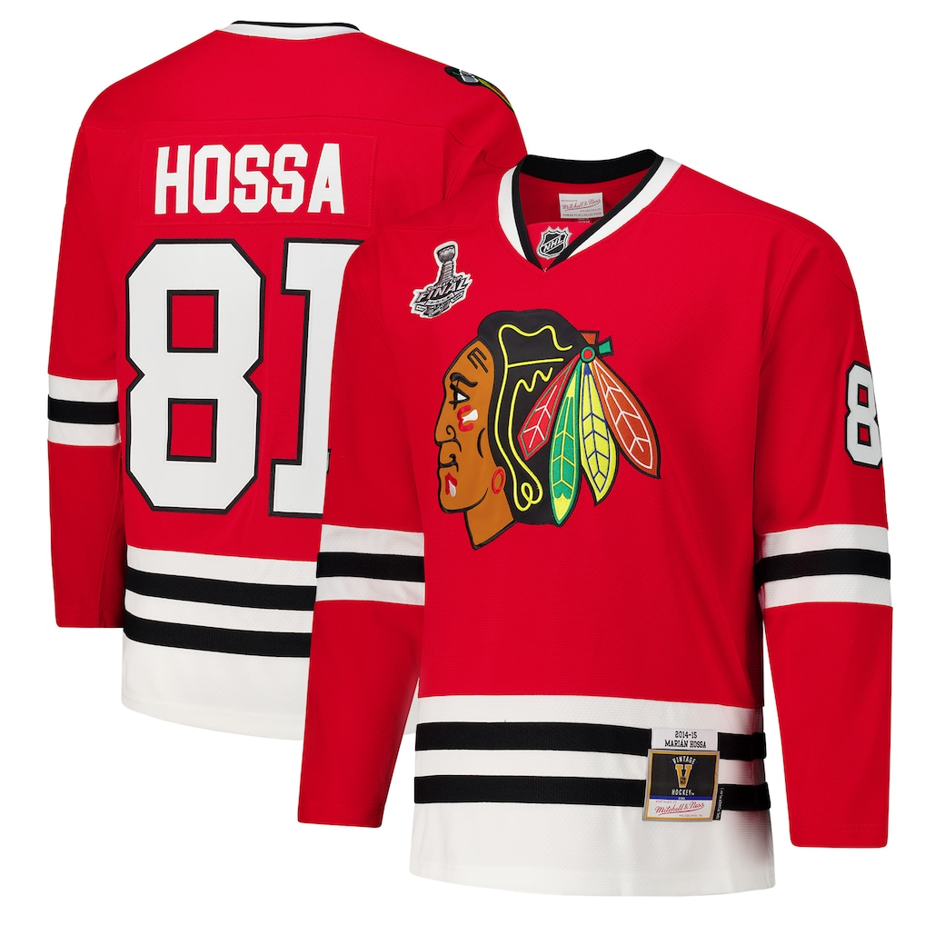 Men's Chicago Blackhawks Marian Hossa #81 Red 2014-15 Power Play Jersey