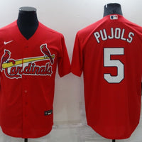 Men's St. Louis Cardinals Albert Pujols #5 Red Replica Baseball Jersey1