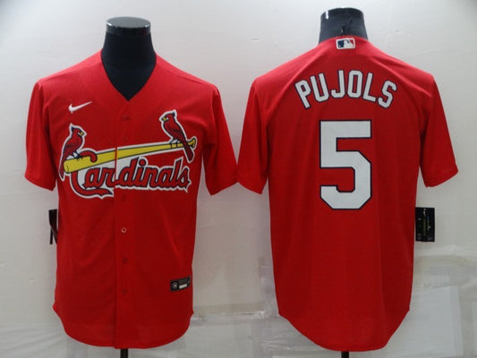 Men's St. Louis Cardinals Albert Pujols #5 Red Replica Baseball Jersey1