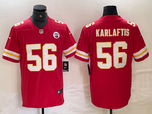 Men's Kansas City Chiefs George Karlaftis #56 Red Game Player Jersey1