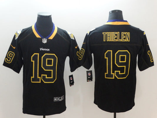 Men's Minnesota Vikings #19 Adam Thielen Black Alternate Game Jersey1