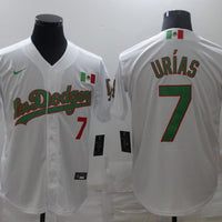 Men's Los Angeles Dodgers Julio Urias #7 White Game Baseball Jersey1