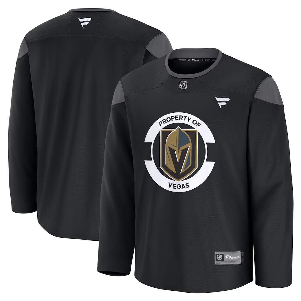Men's Vegas Golden Knights Fanatics Black Practice Blank Jersey