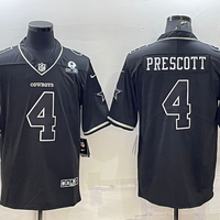 Men's Dallas Cowboys Dak Prescott #4 Black Legend Player Jersey1