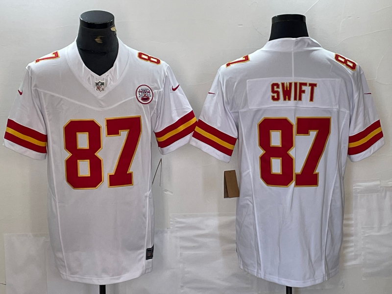 Taylor Swift #87 Kansas City Chiefs White Game Player Jersey - JerseysFreak