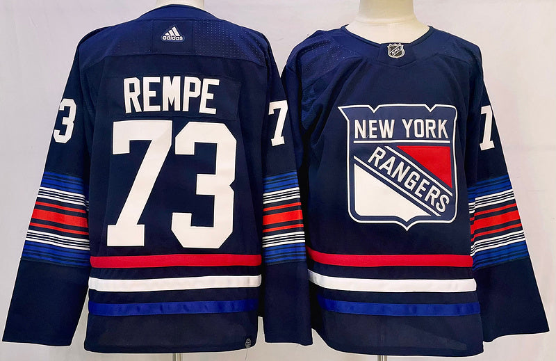 Men's New York Rangers Matt Rempe #73 Blue Jersey1