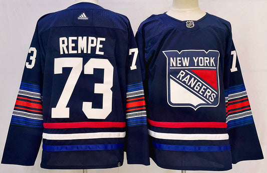 Men's New York Rangers Matt Rempe #73 Blue Jersey1
