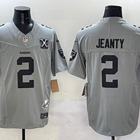 Men's Las Vegas Raiders Ashton Jeanty #2 Gray Game Jersey