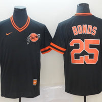 Men's San Francisco Giants Barry Bonds #25 Black Stitched Jersey1