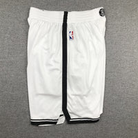 Men's Brooklyn Nets White Basketball Shorts1