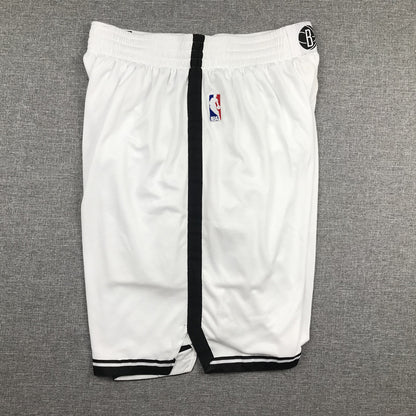 Men's Brooklyn Nets White Basketball Shorts1