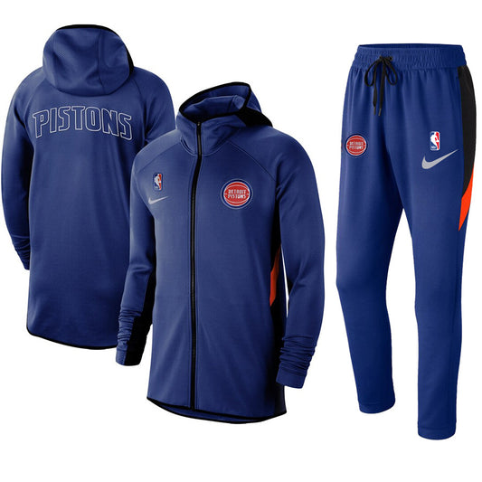 Detroit Pistons 2019-20 Showtime Full-Zip Therma Flex Performance Hoodie - JerseysFreak