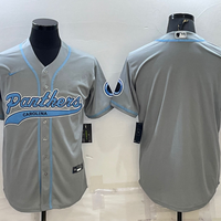 Men's Carolina Panthers Gray Blank Jersey1