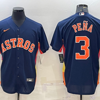 Men's Houston Astros Jeremy Pena #3 Navy Alternate Replica Player Name Jersey1
