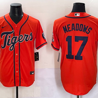 Men's Detroit Tigers Austin Meadows #17 Orange Limited Player Jersey