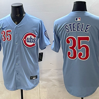 Men's Chicago Cubs Justin Steele #35 Light Blue Alternate Limited Player Jersey