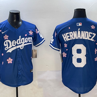 Men's Los Angeles Dodgers Enrique Hernandez #8 Royal Alternate Replica Player Jersey1