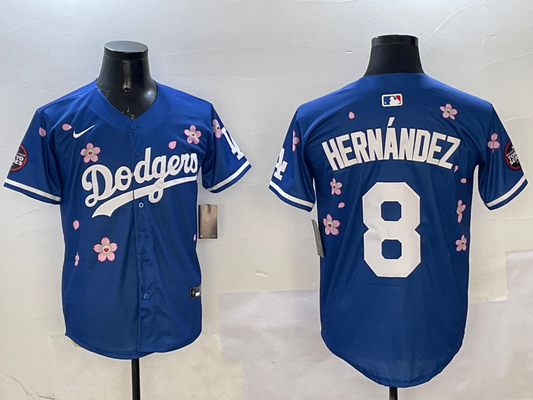 Men's Los Angeles Dodgers Enrique Hernandez #8 Royal Alternate Replica Player Jersey1