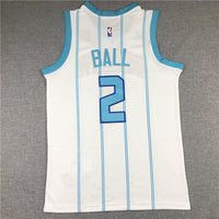 Men's Charlotte Hornets #2 LaMelo Ball White 2020-21 swingman jersey1