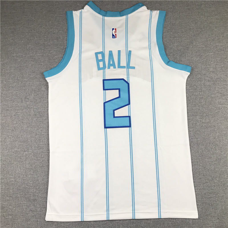Men's Charlotte Hornets #2 LaMelo Ball White 2020-21 swingman jersey1