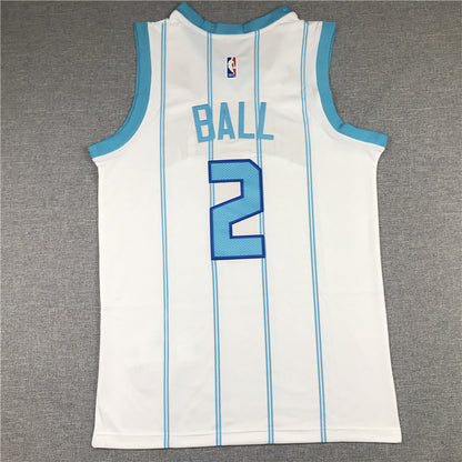 Men's Charlotte Hornets #2 LaMelo Ball White 2020-21 swingman jersey1