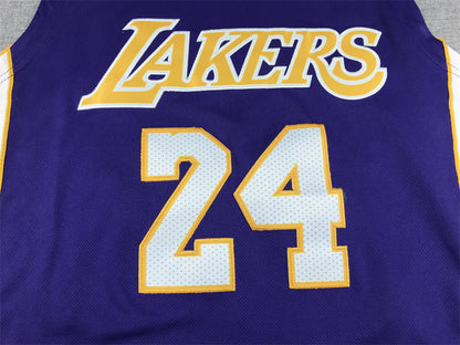 Men's Los Angeles Lakers Kobe Bryant #24 Purple 2007-08 Hardwood Classics Swingman Jersey1