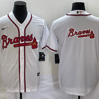 Men's Atlanta Braves White Home Replica Team Jersey1