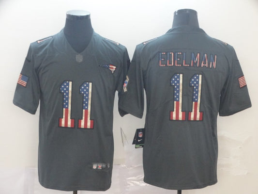 Men's New England Patriots Julian Edelman #11 Black Alternate Game Jersey1