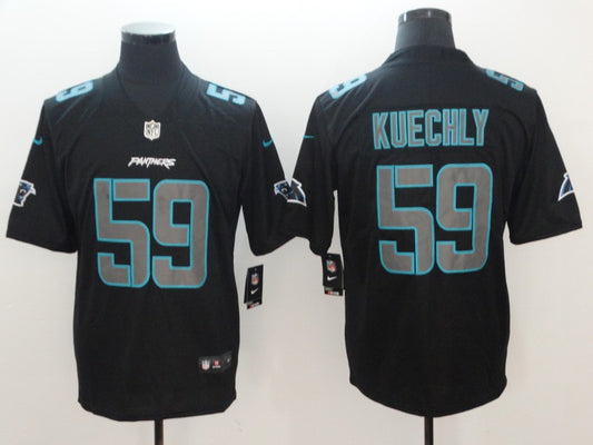 Men's Carolina Panthers Luke Kuechly #59 Black Game Player Jersey1