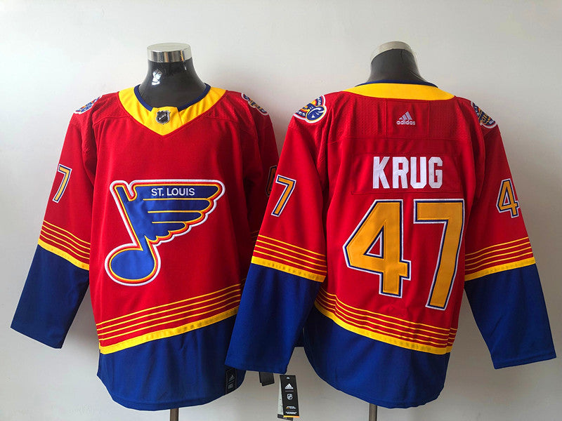 Men's St. Louis Blues Torey Krug #47 Red Breakaway Player Jersey1