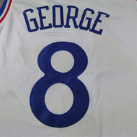 Men's Philadelphia 76ers Paul George #8 White 2024/25 Swingman Player Jersey1 - City Edition