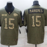 Men's Kansas City Chiefs #15 Patrick Mahomes Brown Game Player Jersey1
