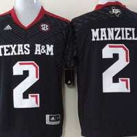 Men's Texas A&M Aggies Johnny Manziel #2 Black Player Jersey