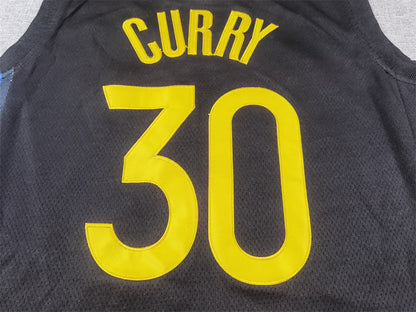 Men's Golden State Warriors Stephen Curry #30 Black 2024/25 Swingman Jersey1 - Statement Edition